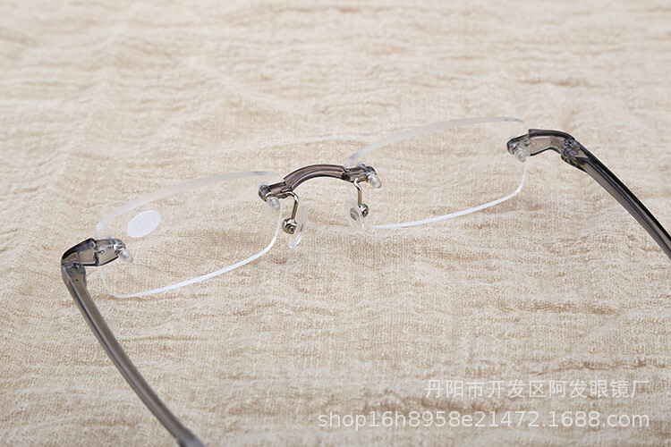 TR90 Rimless Flexible Frame Gray Reading Glasses Reader +1.0 +1.5 +2 +3 +4 - Foto 8