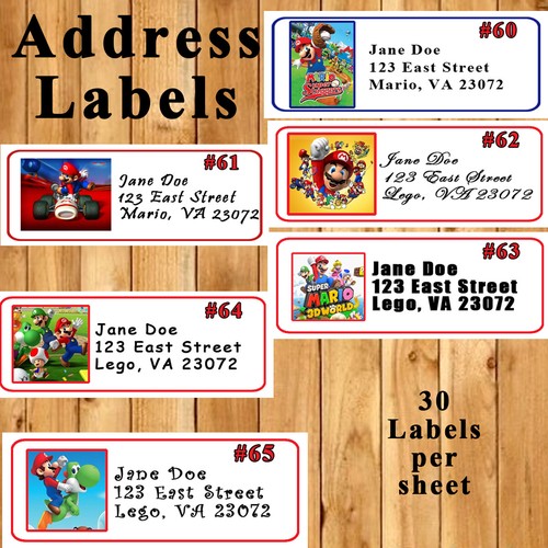 Super Smash Mario Brothers Birthday Stickers 1 Sheet Round Favor Labels Persz - Picture 7 of 12
