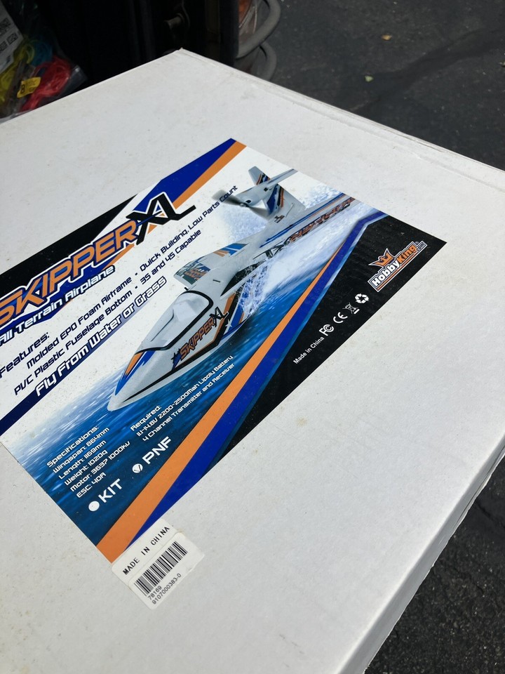 NOS Hobbyking Skipper XL PNP Amphibian ARF R/c Balsa Model airplane Kit