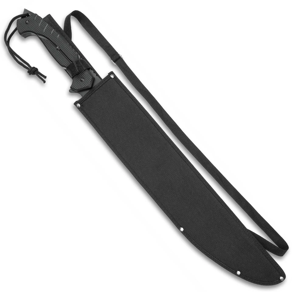 24" Black Legion Swamp Master Full Tang Machete Fixed Blade Knife with Sheath - Image 4 of 4