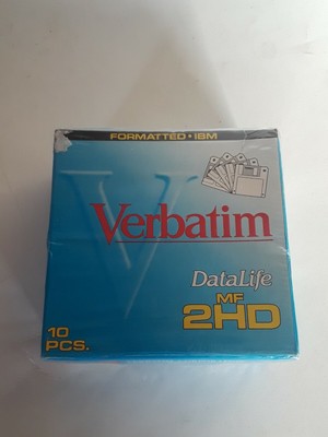  Verbatim Data Life MF 2HD 10 Pcs. (Per Box),3.5''  - 1989 New Factory Sealed 