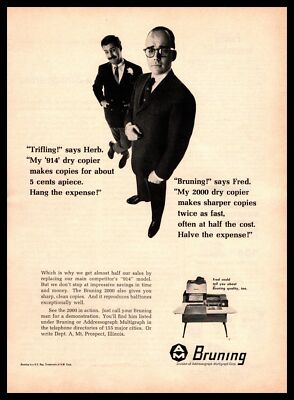 1966 Bruning Model 2000 Dry Copier Mount Prospect IL A. M. Corp Vintage Print Ad