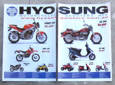 【トリニダード】
サルディバル タイプ3 中西永吉モデル 2BA HYOSUNG GT COMET GV AQUILA 250 2003 Motorcycle Magazine Page