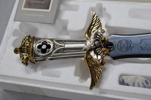 FRANKLIN MINT GARGOYLE DAGGER SILVER GOLD # 9 - Picture 2 of 9