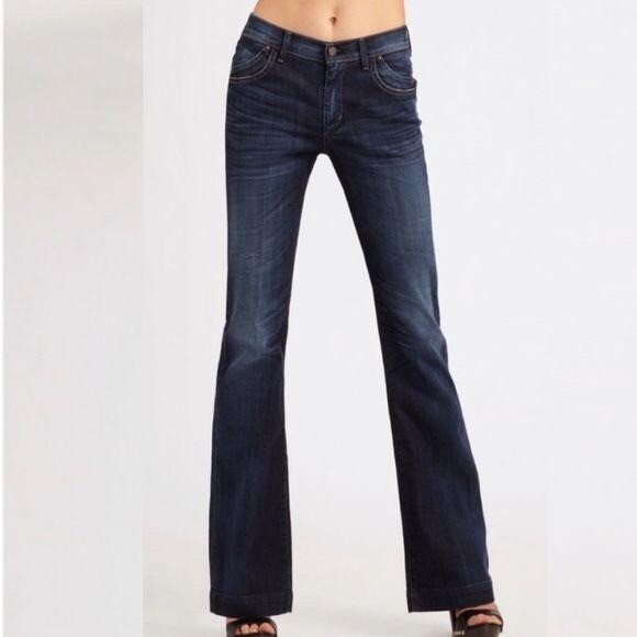 ボトムスその他 Citizens of Humanity Wide dark blue jeans $130 CITIZENS OF HUMANITY Hutton Mid-Rise Wide Leg Dark Wash
