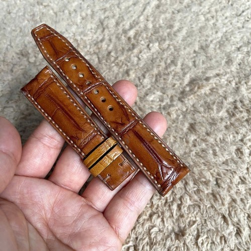 Genuine Leather Skin Watch Strap Band Brown size : 21mm/18mm - Picture 6 of 18