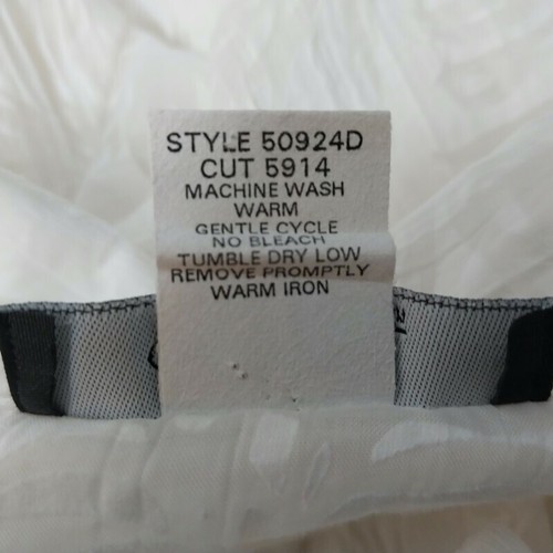 G. Lance blusa donna taglia 2X trasparente manica corta bottoni davanti bianca floreale - Foto 8 di 9