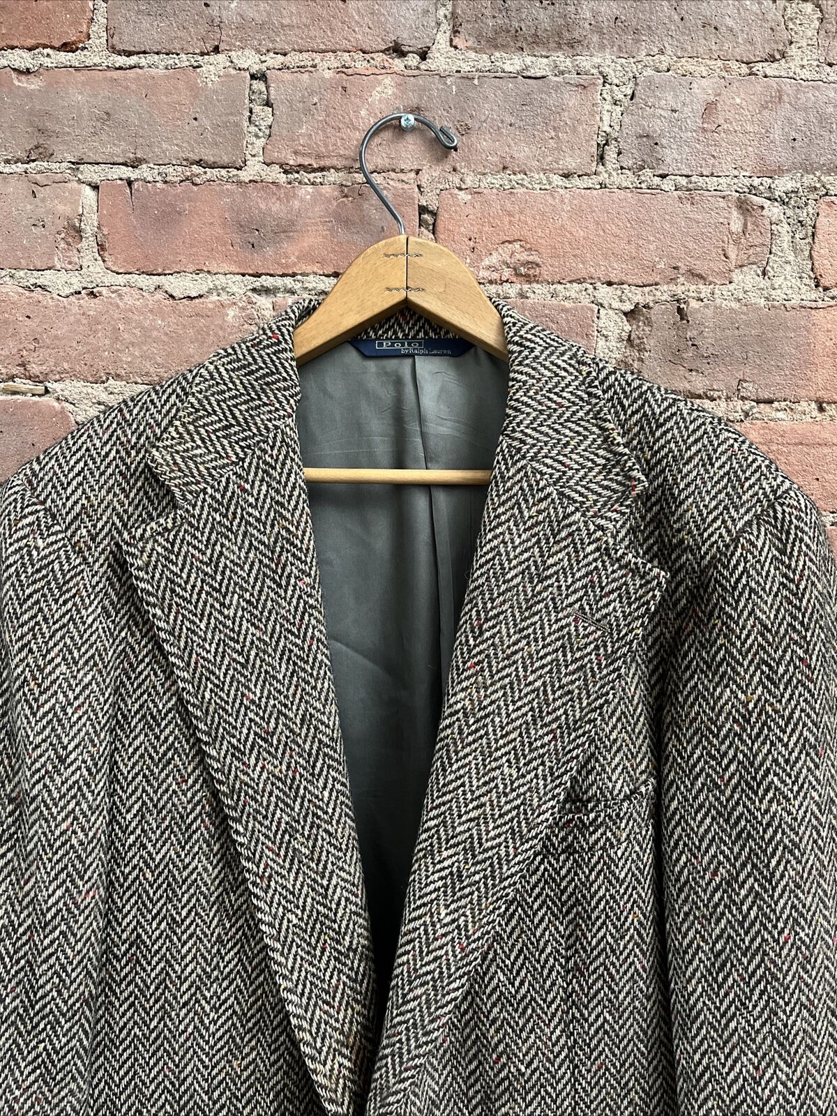 Vintage Polo Ralph Lauren Men’s Tweed Jacket Sz 38R 100% Wool 80’s