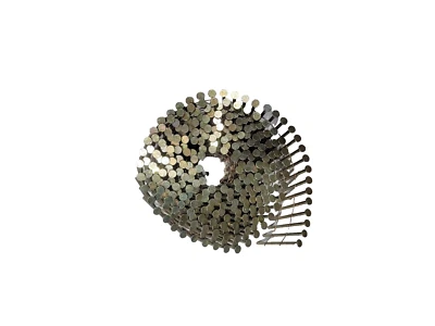 SOLENT PRODUCTS Coil of 300 Nails. 2.5 x 50mm Flat Wound, Wire Collated, Galvanised, Ring