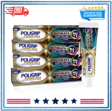 Max Ultimate All-In-1 Denture Adhesive Cream, Zinc Free, 2.2 oz (4 Pack)