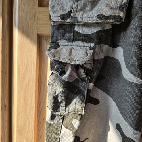 A.P. Co. Pants Girls Sz 14 Camo Camouflage Cargo Military Grunge Distressed - Picture 3 of 14