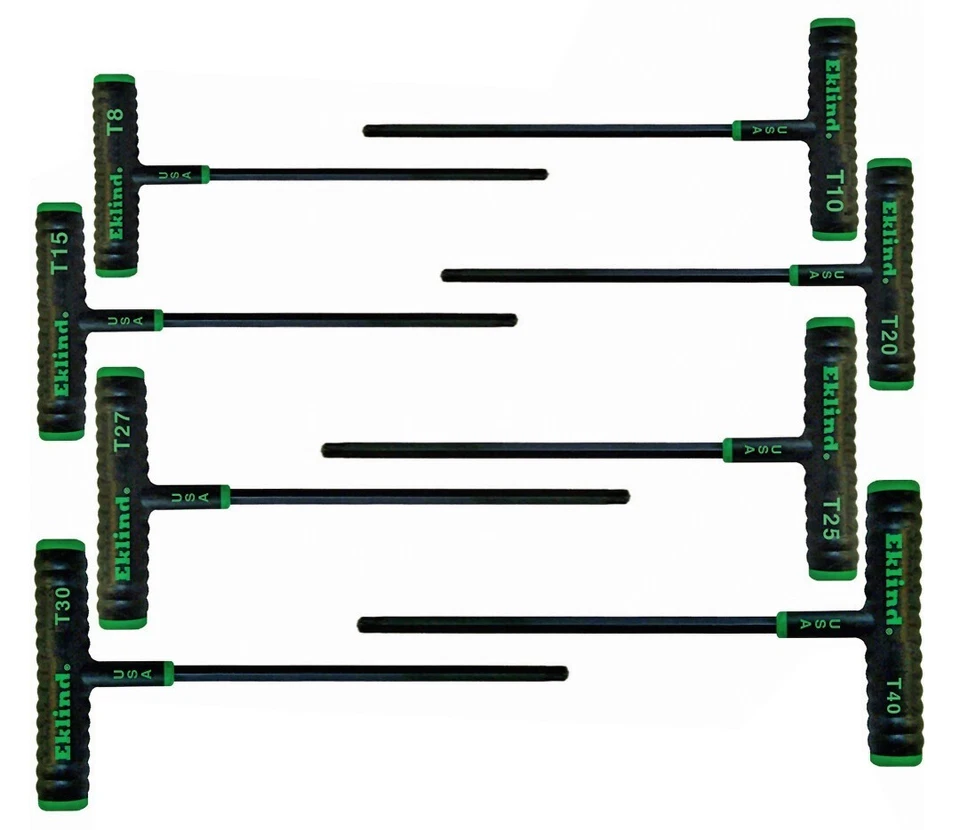 Eklind T Handle Hex Wrench Set Metric SAE Torx 25pc Comfort Grip Made In USA - Image 4 of 4