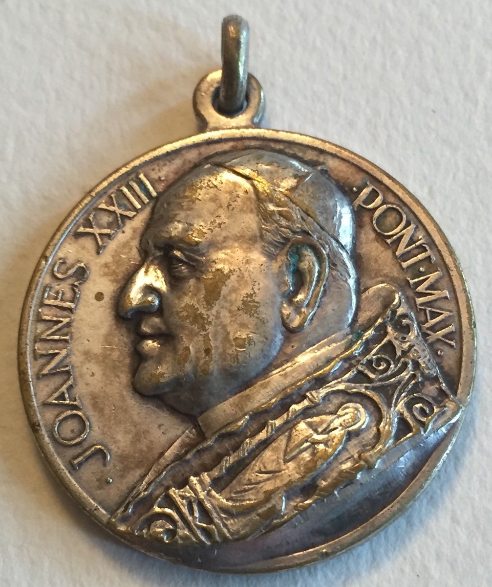 VINTAGE ROME ITALY POPE JOANNES XXIII PONT MAX MEDAL ITALIAN