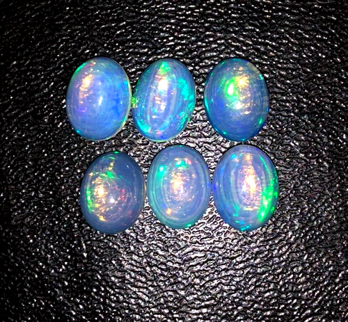 8.20 Ctw Natural Ethiopian Welo Fire Opal Cabochon Blue Loose Gemstone - Picture 4 of 5