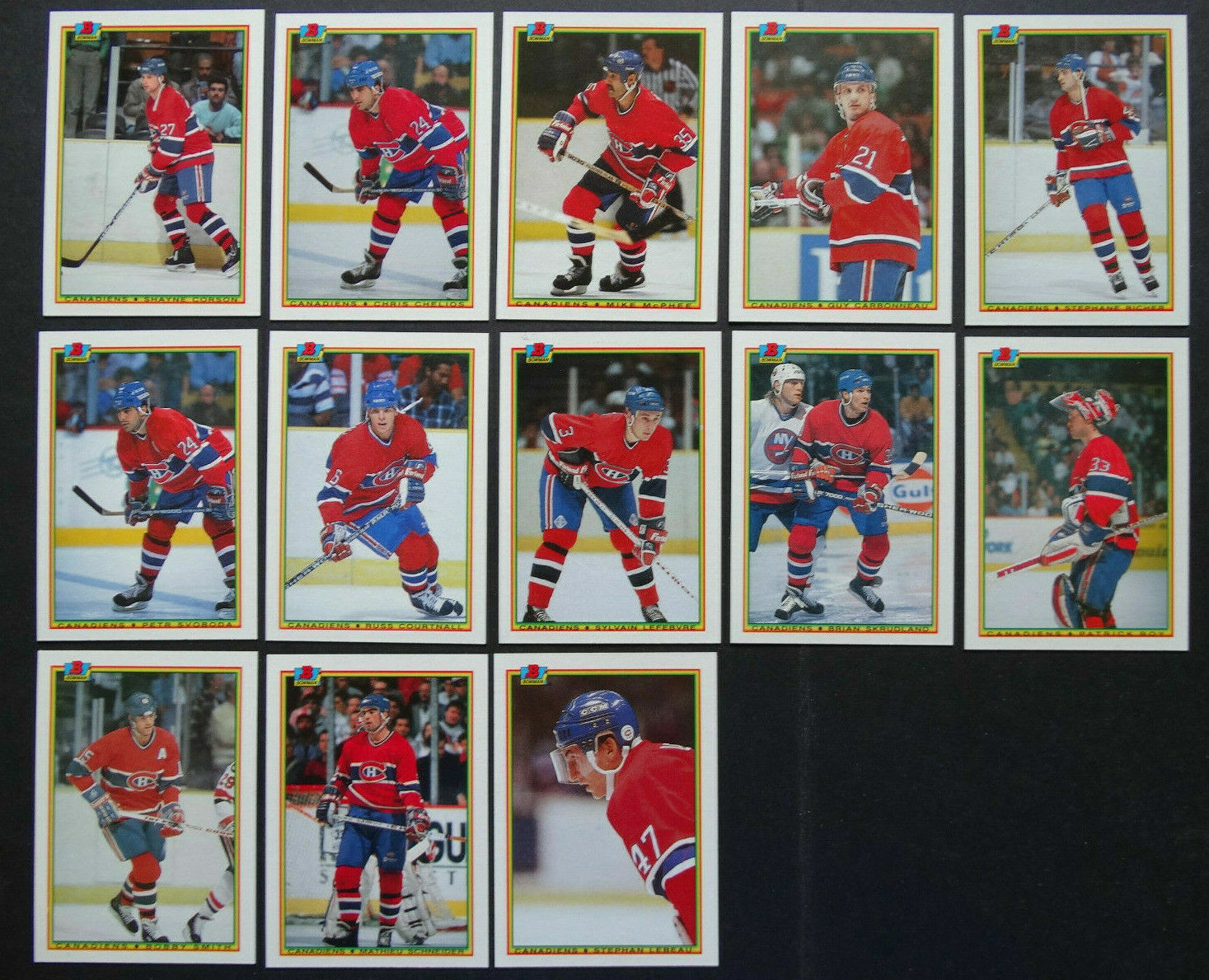 1990-91 Bowman Hockey MONTREAL CANADIENS Complete 13 Card Team Set PATRICK  ROY | eBay