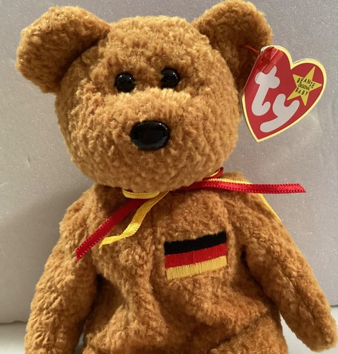 Ty 1999 GERMANIA Beanie Baby Bear - Esclusivo Germania in pensione - 6"" NUOVO - Foto 2 di 5