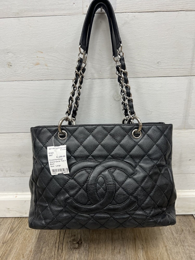 Chanel Quilted Caviar Grand Shopping Tote