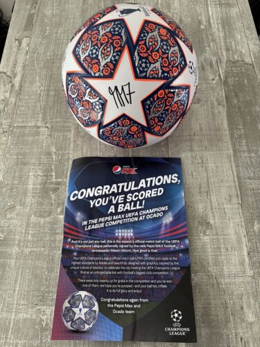 UEFA Champions League Official Match Ball Signed Mason Mount. Istanbul 23 Final