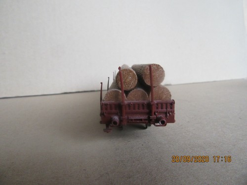 846N Rare Maquette Monté Wagon à Rancher Chargement Bois Ho L 16 cm - Imagen 3 de 10