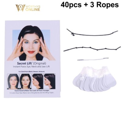 40x Face Tape Lifting Invisible Facelift Tapes unsichtbar mit Schnur super dünn