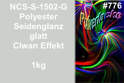 PULVERLACK Beschichtungspulver Pulverbeschichtung NCS-S-1502-G Grau Clean Effekt