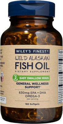 Wild Alaskan Fish Oil Easy Swallow Minis - Omega-3 Fish Oil Supplement for Ad...