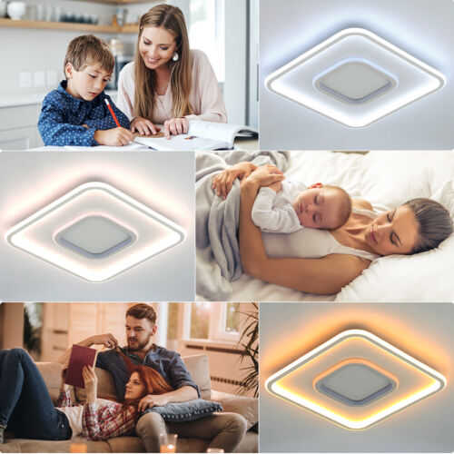 Modern LED Ceiling Light Square Panel Down Lights Bedroom Bathroom Kitchen Arnnd - Picture 6 of 11