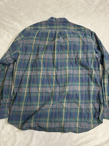 Ralph Lauren Blake Men's XL Green Plaid Long Sleeve Button Down Shirt Oxford - Picture 6 of 6