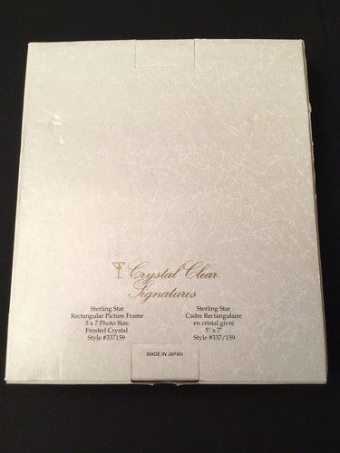 Crystal Clear Signatures Wedding Frame Sterling Star Etched Glass 5 X 7 - Picture 2 of 3