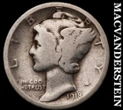 1918 Silver Mercury Dime - Scarce  Better Date  No Reserve  #i73
