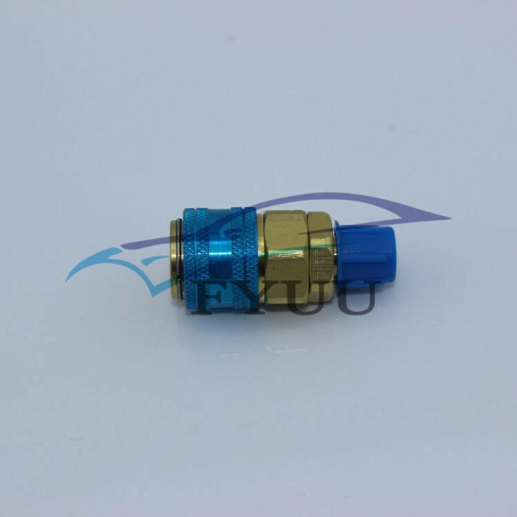 Par de adaptadores de montaje SAE acoplador rápido lado bajo alto aire acondicionado coche R134a Foto 4 de 4