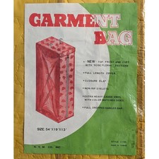 Retro Embossed Gold Rose Floral HANGING CLOSET GARMENT BAG Vintage 1970's Taiwan