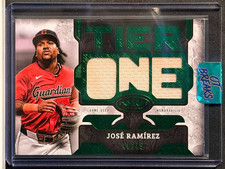 2025 Topps Tier One Jose Ramirez T1RD-JR Relic Die-Cut Card 45/49