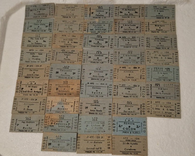 AFE Uruguay Eisenbahn Lot 112 Edmonson Tickets unbenutzt