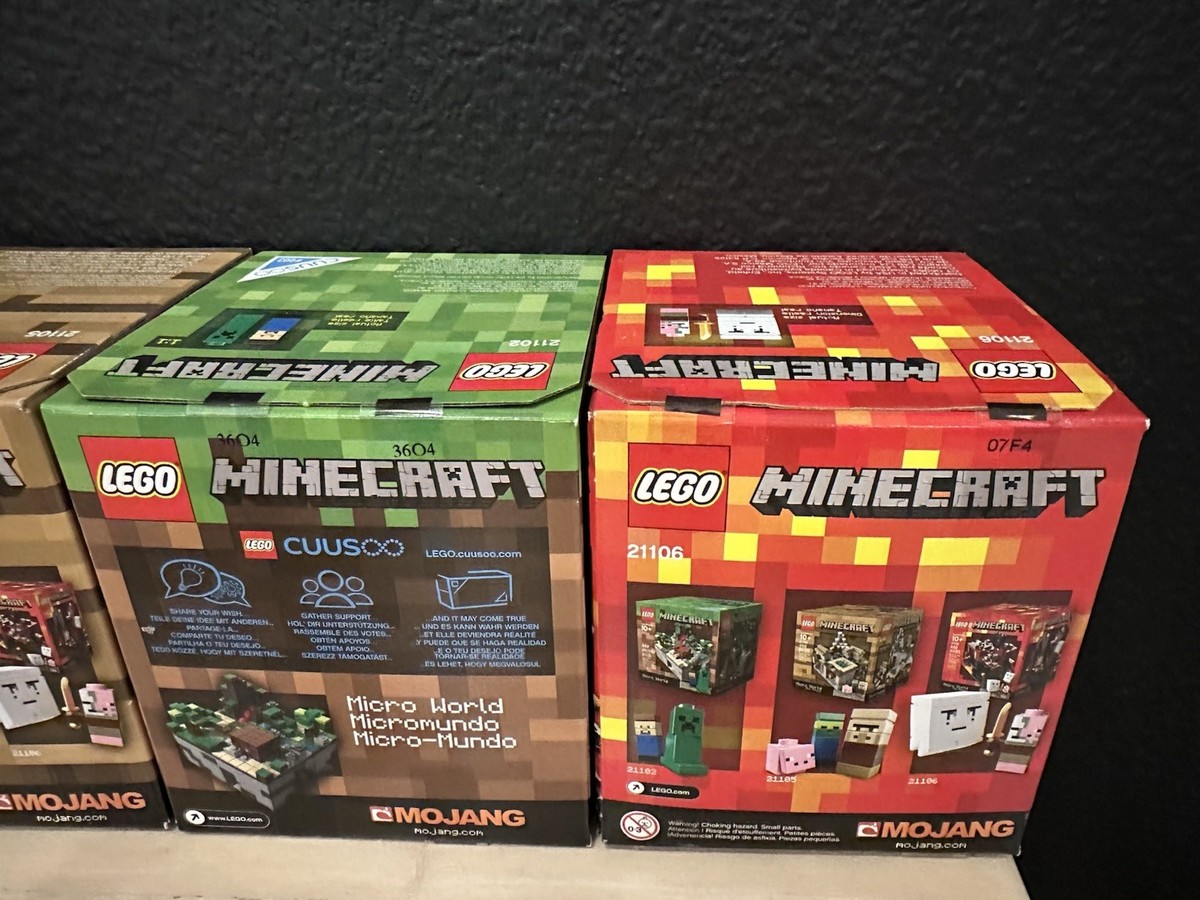 LEGO Minecraft Micro World Full Set (21102 21105 21106 21107