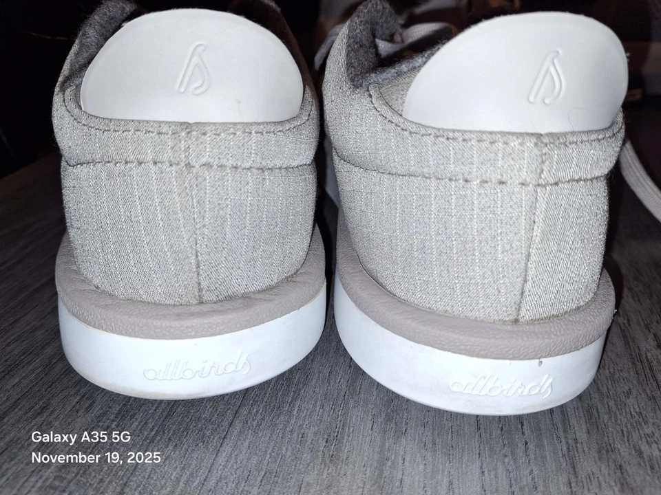  Womens Size 7 Allbirds Sneakers Wool Runner Natural Grey - Image 3 of 4