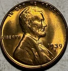 1939 S Lincoln Wheat Cent - BU RD MS - T485