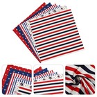 6 Pcs Fabric Bundles for Sewing Material Craft Patchwork American Flag