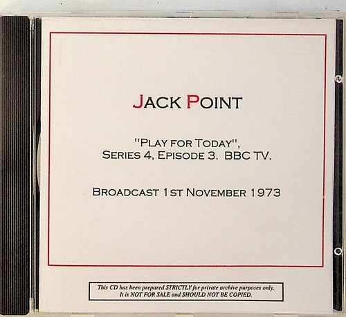 JACK POINT- Play for Today Series 4 Ep 3 DVD (GILBERT & SULLIVAN RELATED) NOT CD