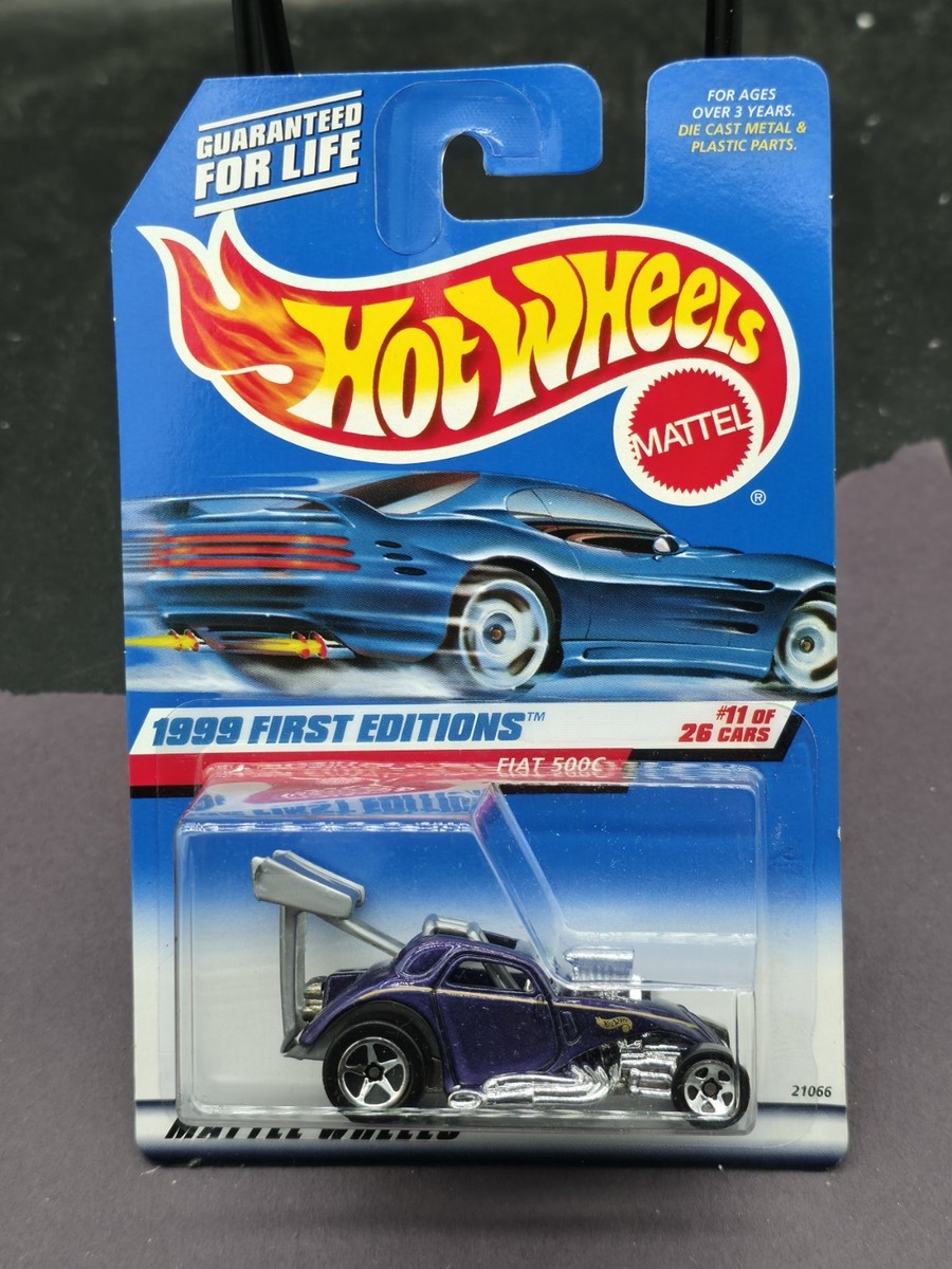 HOT WHEELS 1999 FIRST EDITION FIAT 500C, FACTORY SEALED PACK 5-27