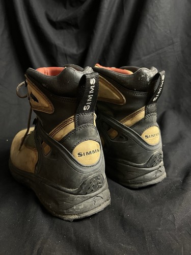 SIMMS Guide Series Mens 10 Vibram Spike Sole Fly Fishing Wading Boots 28238-00 - Picture 5 of 17