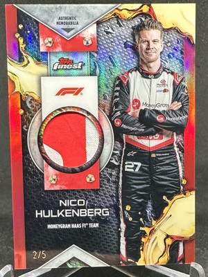 Nico Hulkenberg 2024 Topps Finest F1 Red F1 Relic Card /5 #F1R-HUL