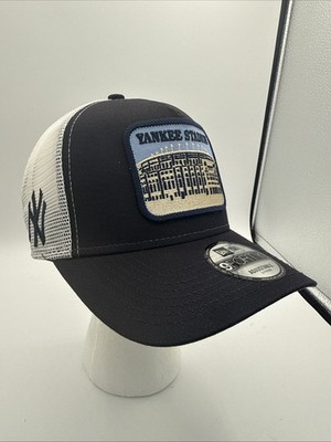 New Era 9FORTY A-Frame NY Yankees Stadium Patch Trucker Snapback Blue Hat Cap