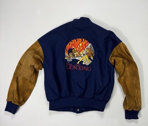 ジャケット・アウター simba Vintage 90s The Lion King Simba Cartoon Movie Leather