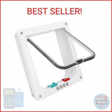 Cat Door for Windows, Pet Doors and Sliding Door, Safety Pet Door with 4 Way Loc