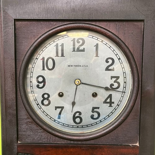 New Haven Clock Co. Madero 8 Tage mechanische Wanduhr mit Schlüssel getestet & funktioniert! - Bild 3 von 14