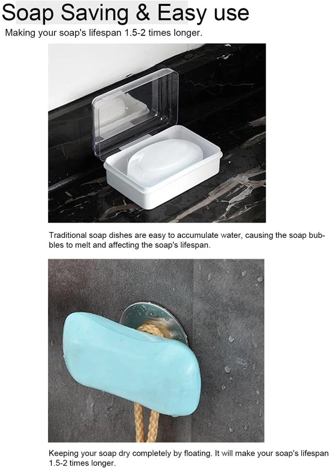 2Pcs Magnetic Soap Savers for Bar Stainless Steel Holder for Shower Wall - Изображение 4 из 4