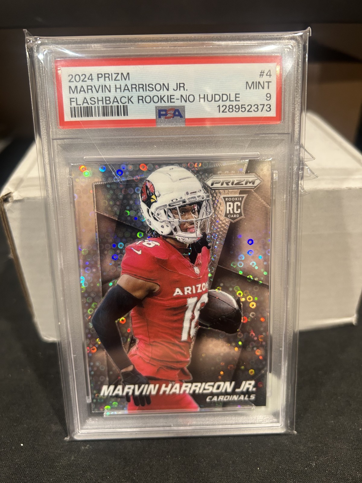2024 Panini Prizm - Prizm Flashback Rookie Marvin Harrison Jr. No Huddle PSA 9