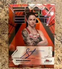 2025 Topps Finest UFC Norma Dumont Auto Red/Black vapor refractor /10