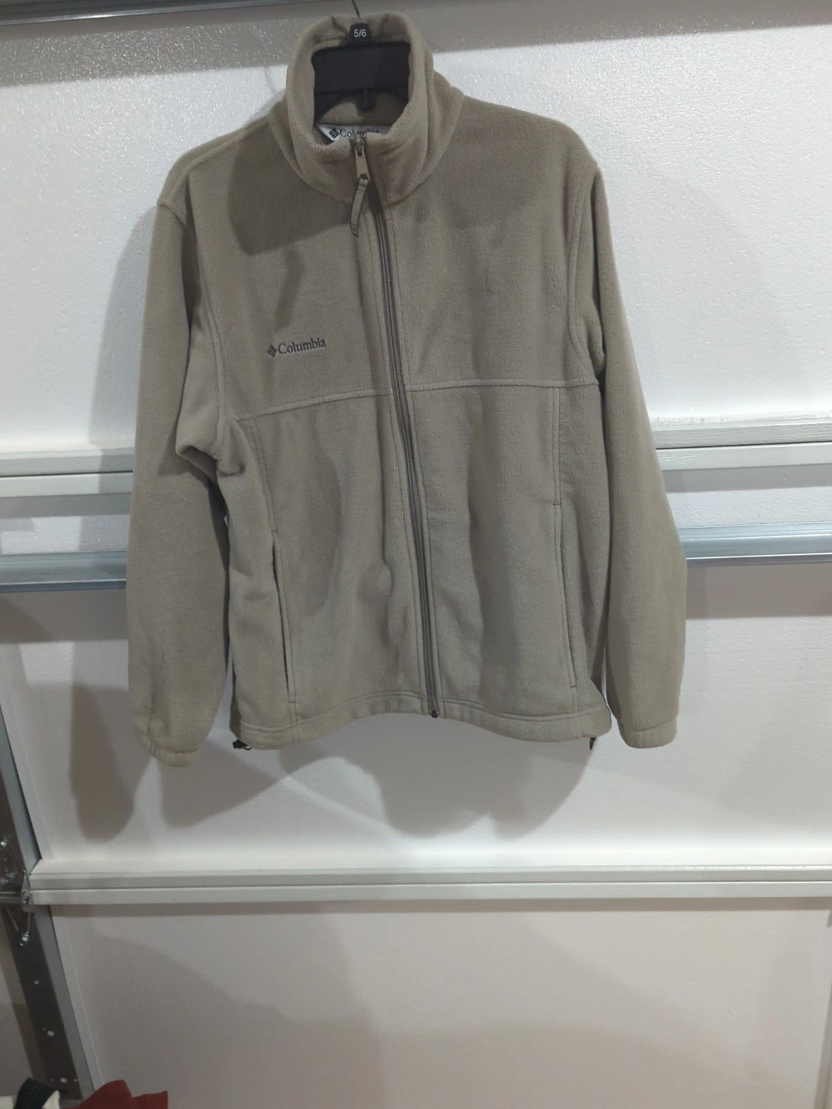 Columbia Fleece Jacket Heather Gray Zip Up W/Pockets EUC Men's Sz S